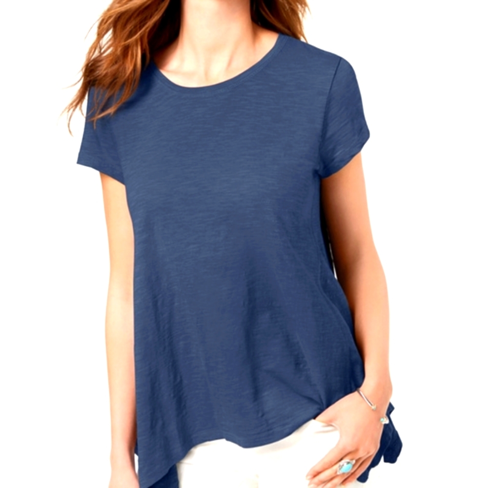 Style & co flowy asymmetrical tee,NEW